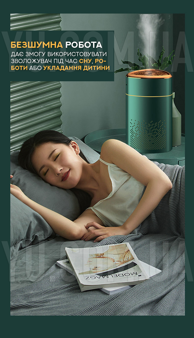 Увлажнитель воздуха Fog Humidifier с Led-подсветкой и контролем уровня воды Увлажнитель воздуха Fog Humidifier с Led-подсветкой и контролем уровня воды